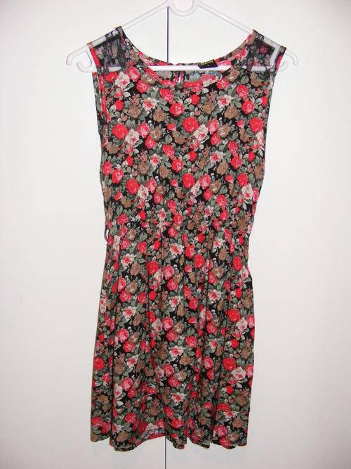 BRAND NEW Floral dress with lace insets MARKED DOWN