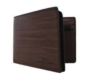 GIO Genuine Leather Cow Skin Bifold Wallet - Brown