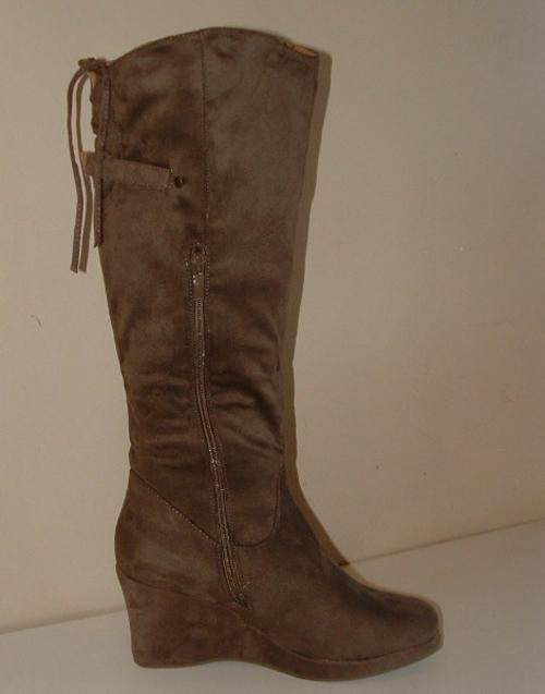 size 3, 4, 5, 6, 7, 8   New brown or black ladies WEDGE BOOTS comfortable & adjustable