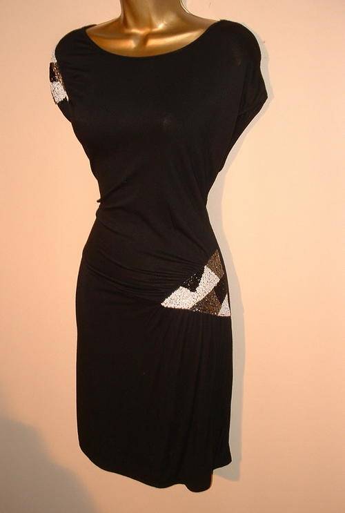 10 / 34 New womens black beaded DRESS by New Look Uk Brand...SALE NOW ON