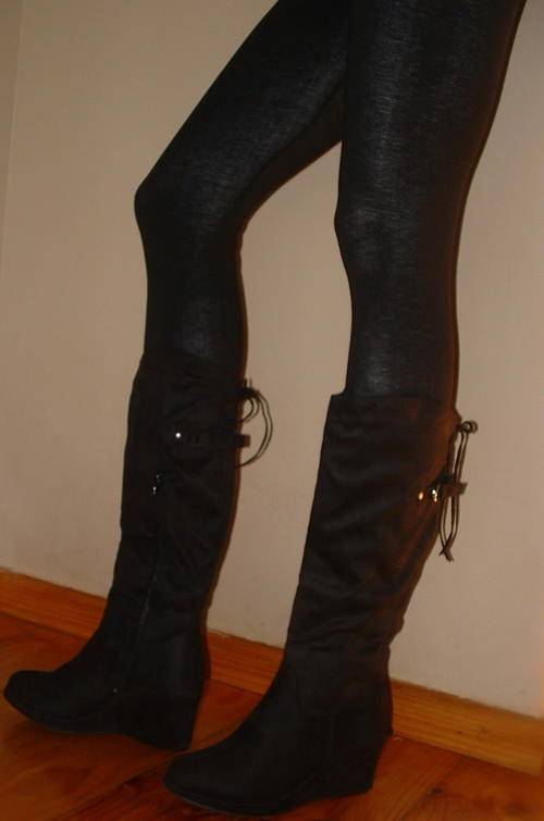 size 3, 6, 7 (36, 39, 40) some BLACK OR BROWN wedge boots faux suede.