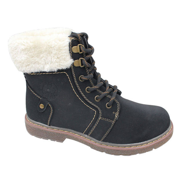 Size 6     New black imported faux fur lined boots.    HOT!