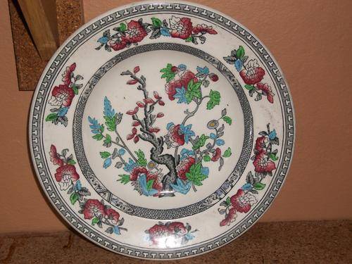 PORCELAIN PLATE WOODS BURSLEM INDIAN TREE. SIZE 23CM