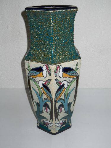 AMPHORA CZECHOSLOVAKIA VASE. SIZE 34CM