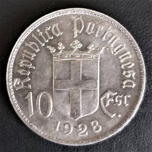 1928  10 ESCUDOS:  BATTLE OF OURIQUE 1139  KM#579