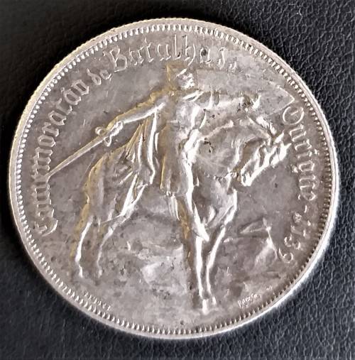 1928  10 ESCUDOS:  BATTLE OF OURIQUE 1139  KM#579
