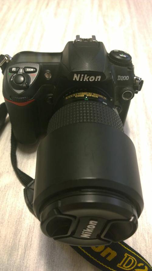 Nikon D200 camera, Nikon MB-D200 Multi Power Battery Pack and 2 Lenses