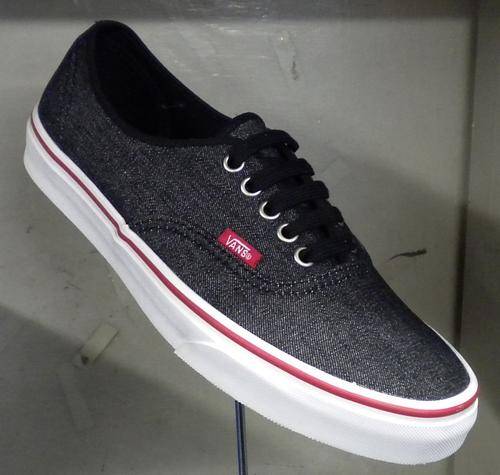 VANS AUTHENTIC DENIM BLK/RED