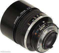 Nikon 135mm f2 Ai professional portrait lens.