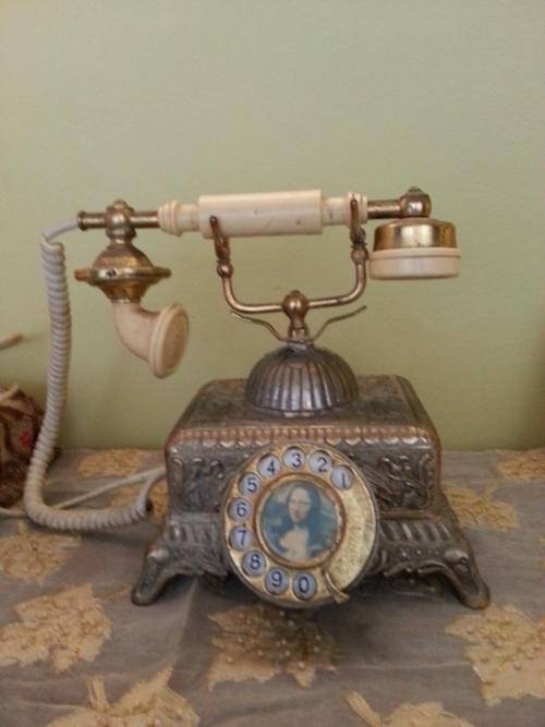 Vintage brass telephone