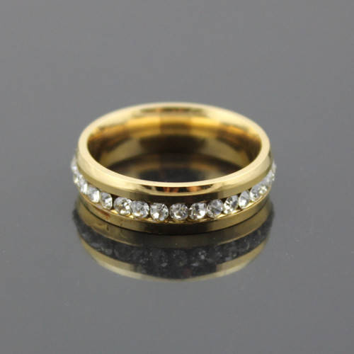 SS GOLD PLATED RING SIZE 5