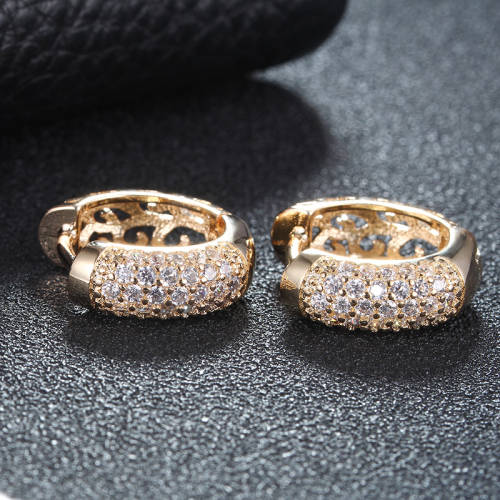 ***EXQUISITE*** ROSE GOLD PLATED EARRINGS WITH CUBIC ZIRCONIA