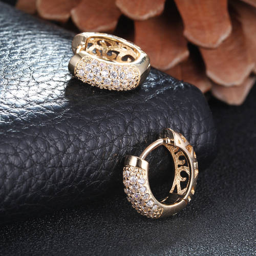 ***EXQUISITE*** ROSE GOLD PLATED EARRINGS WITH CUBIC ZIRCONIA