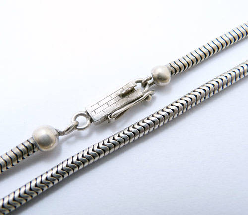 Vintage Solid Sterling Silver Snake chain - 3mm x 42cm long