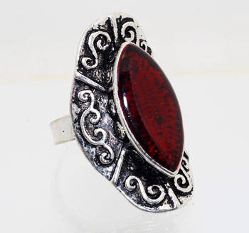 Accessorize yourself this summer !!!! Stunning Silver tone epoxy adjustable size ring