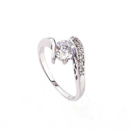 Stunning split style CZ ring - Size 8 / P