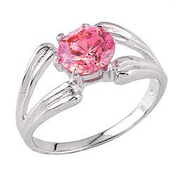 Stuninng Pink Simulated diamond ring - Size 7 & 8