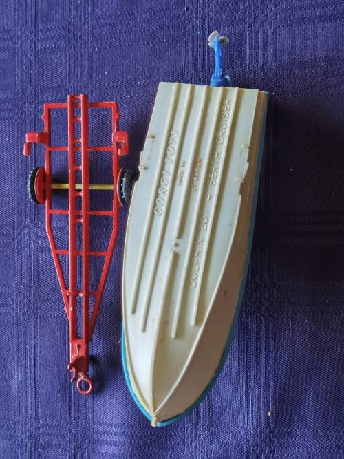 Corgi Dolphin Cruiser with trailer. Not Dinky or Matchbox