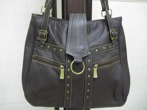 BEAUTIFUL BROWN REAL LEATHER HANDBAG