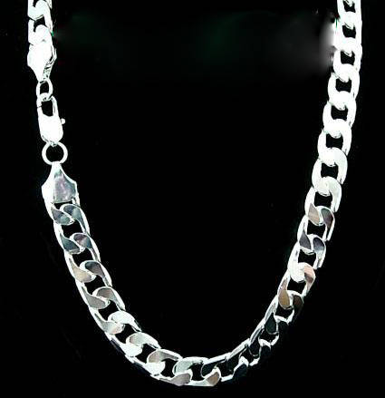 STERLING SILVER 12MM MENS CHAIN