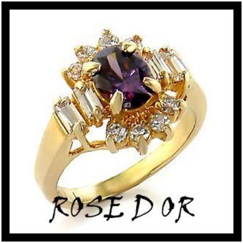 BEAUTIFUL PURPLE AMETHYST GP RING!!!! SIZE 6.5