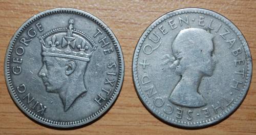 " Rhodesian 2 Shillings 1952 & 1955 "
