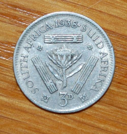 ` Three Pence 1938 `