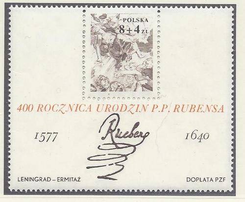 Rubens 400 years series m/sheet superb MNH. Poland. See below.