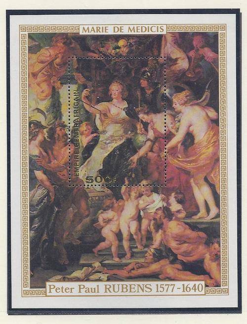 Rubens 400 years series m/sheet superb MNH. Cen. Af. Republic. Scarce. See below.