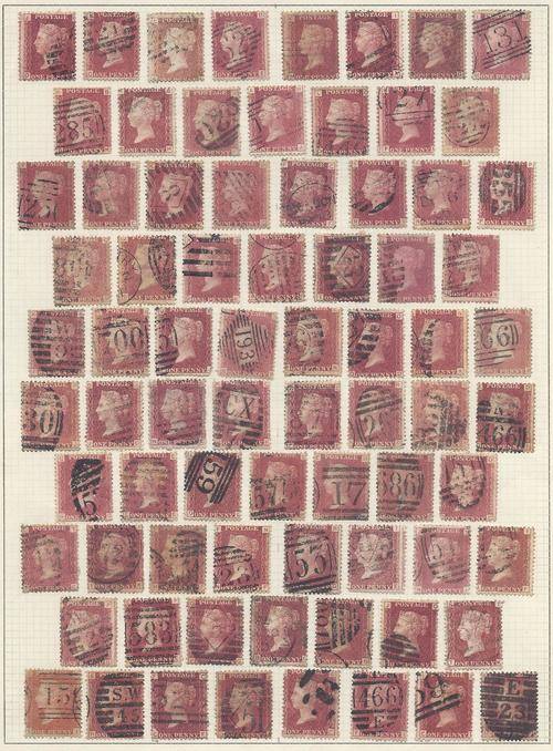GB: Superb Collection of Penny Reds Fine used. See Below.