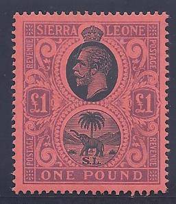 Sierra Leone 1912 SG 128 Superb MInt. CV R 4100. See below.