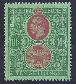 Sierra Leone 1927 SG 146 Superb MInt. CV R 2900. See below.