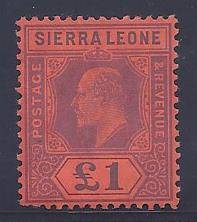 Sierra Leone 1911 SG 111 MNH. Value +/- R 8000. See below.