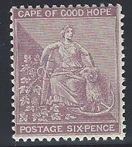 Cape Rectangular: 1884 SACC 47a (SG 52a) fine mint. CV R 400. See below.
