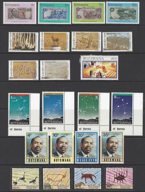 Botswana: Four pages of sets/issues superb MNH. Good value. See below.