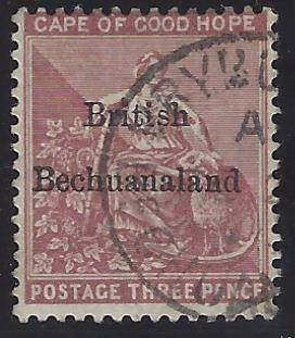 Bechuanaland 1885 SG/SACC 2 fine used. CV R 1300. See below.