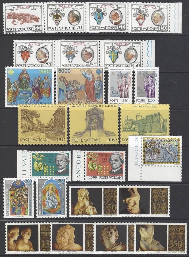 Vatican 1976/85 Collection of 24 sets superb MNH. SG between 651/842. See below.