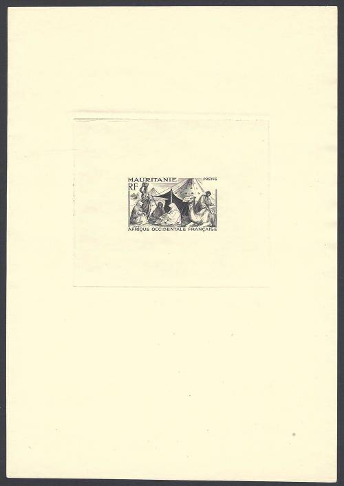 Mauritania 1938 Rare Master Sunken Die Proof. Superb condition. See  below.