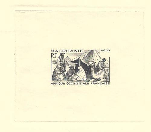 Mauritania 1938 Rare Master Sunken Die Proof. Superb condition. See  below.