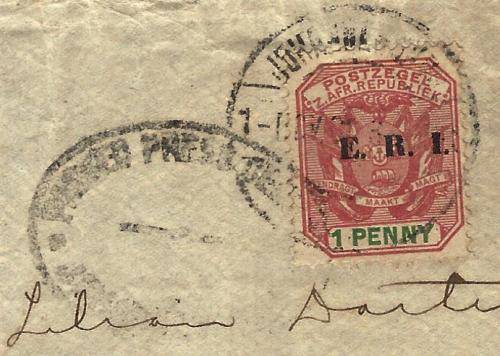 Boer War Censored cover Johannesburg/Claremont, Cape Town. See below.