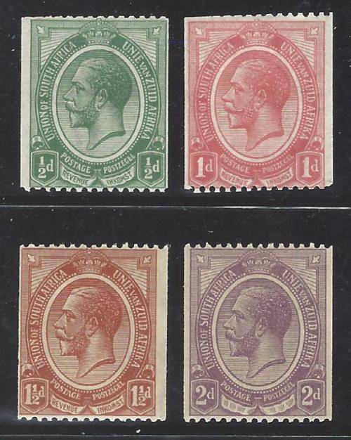 Union 1913 Coil set of 4 superb mint. SG 26/9. CV R1,250. See below.