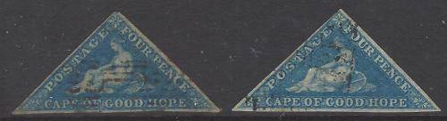 Cape Triangles: Two different 4d blues fine used. See below.