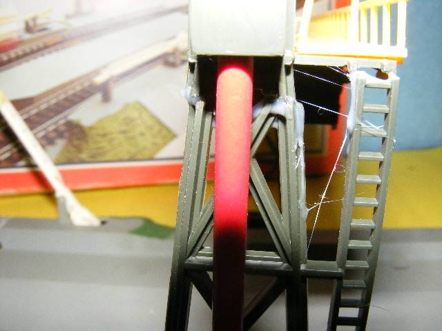 Lima HO Gantry Signal with level crossing (Boxed) - Repaired.