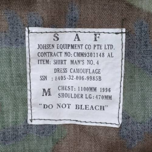 Singapore Military Camouflage, shirt and pants