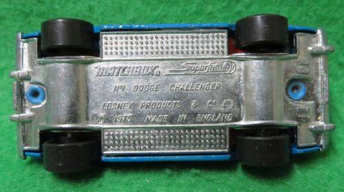 **MATCHBOX LESNEY No.1**DODGE CHALLENGER**METAL BASE**1975**