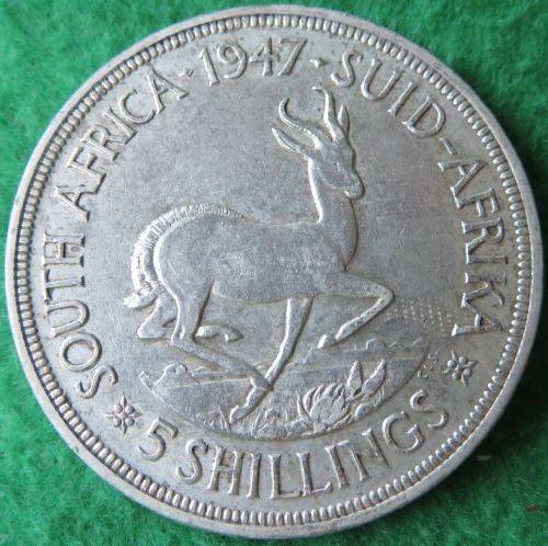 **SOUTH AFRICA**1947 - 5 SHILLING COIN**MINTAGE 305 600**STARTS @ R1 - NO RESERVE**