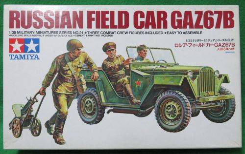 **TAMIYA**MODEL KIT**RUSSIAN FIELD CAR GAZ67B*3 FIGURES**VINTAGE**1/35**