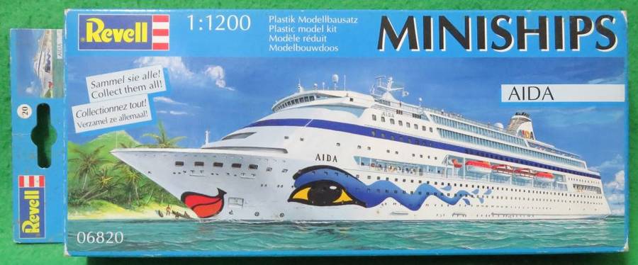 **REVELL**MODEL KIT**MINISHIPS**AIDA CRUISE SHIP**1/1200**VINTAGE**MODEL +-16CM**
