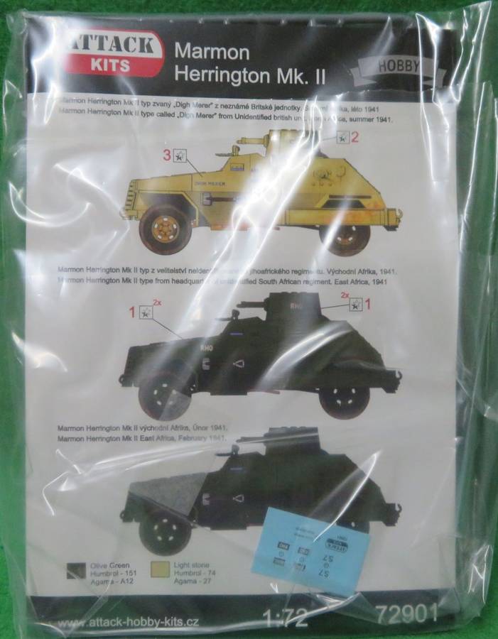 **ATTACK KITS**MODEL KIT**MARMON HERRINGTON Mk. II MFF**VINTAGE**1/72**LENGTH +-7.5CM**