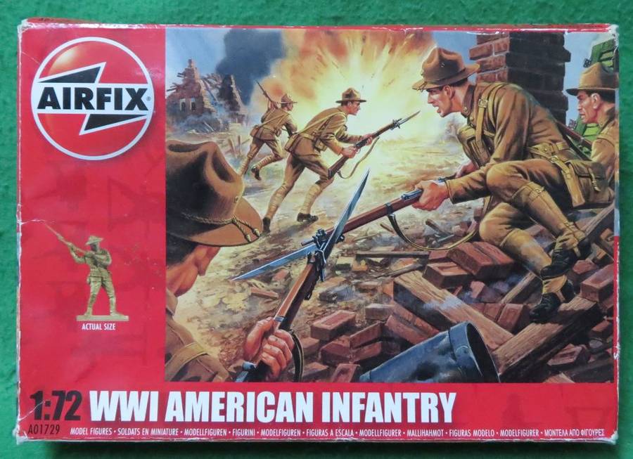 **Airfix**Model kit**WWI - American Infantry (48 Parts)**Vintage**Scale 1/72**